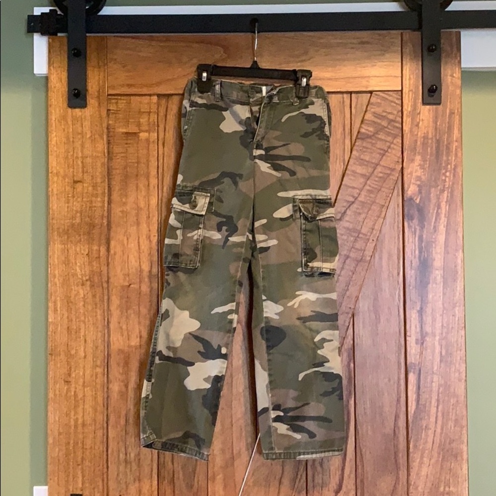 Green Camo Cargo Pants